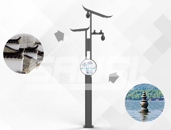 湖濱路步行街智慧路燈外形設(shè)計(jì)創(chuàng)意來(lái)源