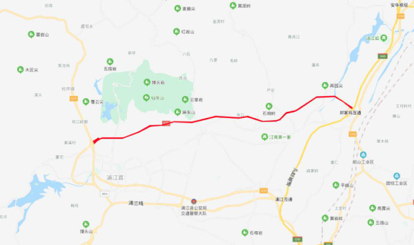 351國(guó)道浦江段道路照明